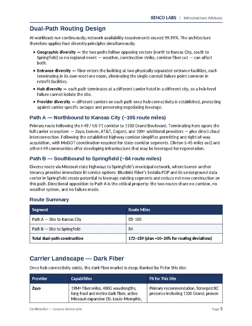 Sample assessment page