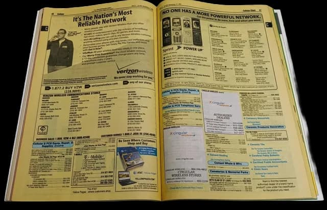 Yellow Pages directory, 2007
